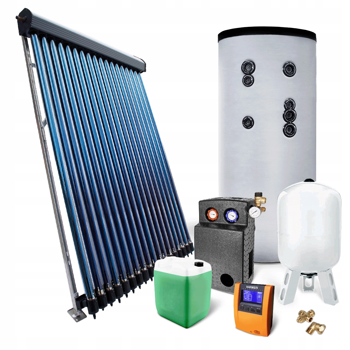 Sada vákuových solárnych kolektorov 1 x HP 30 s 200l nádržou